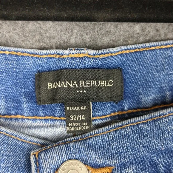 Banana Republic Regular Fit Denim Button Front Midi Skirt Size 32 14 - Picture 7 of 10